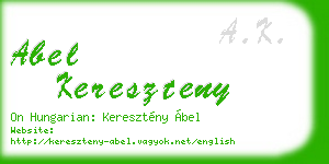 abel kereszteny business card