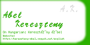 abel kereszteny business card